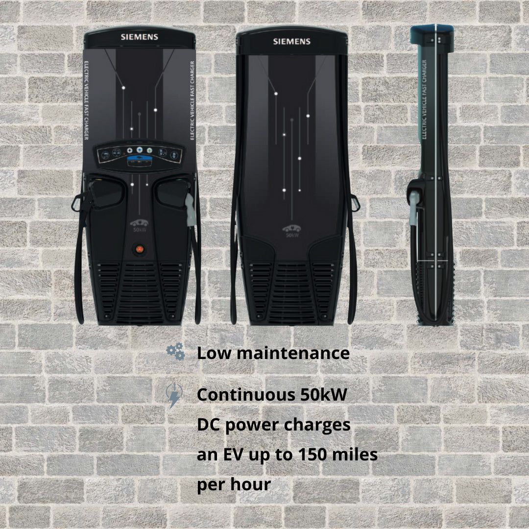 VersiCharge Ultra 50 kW Level 3 DC Fast Charger  charges an EV up to 150 miles per hour
