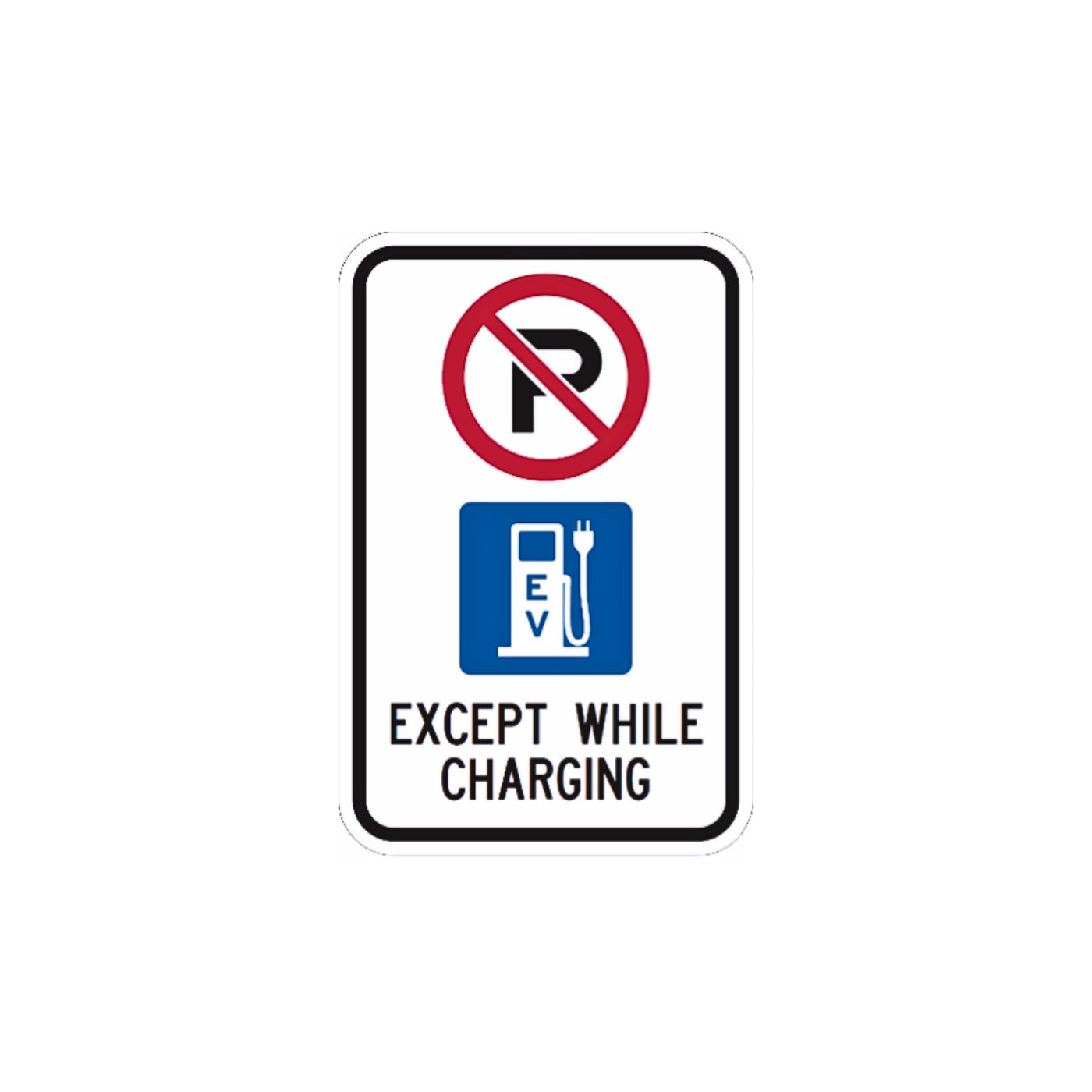 EV Parking Only While Charging Sign English 2048x2048